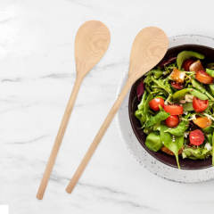 Wholesale Kitchen Utensils Natural Wooden Salad Cooking Spoon