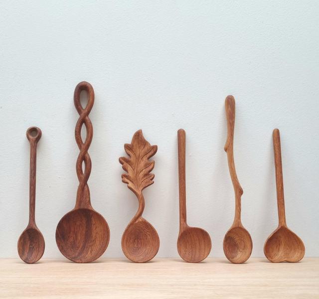 Wholesale Unique Design Hand-Carved Wooden Utensil Spoon Multiple Styles Available