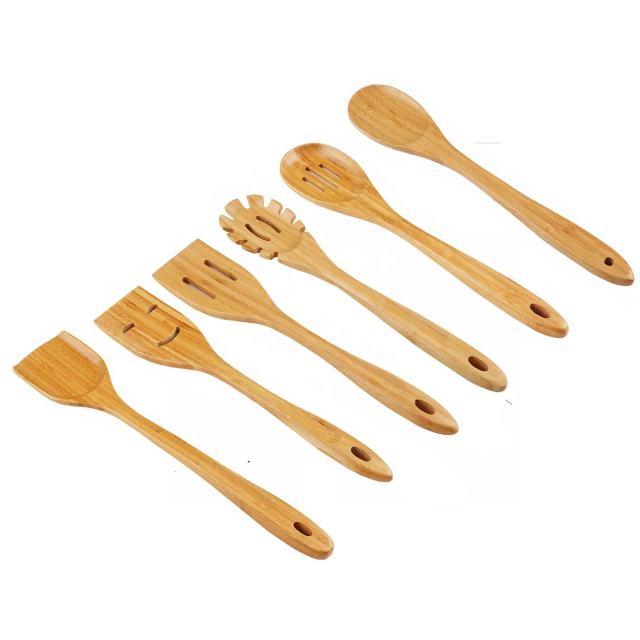 Home and Kitchen Tools Wooden Kitchen Utensils Set Spoon Spatula Kitchen  Bamboo Cooking Utensil Set