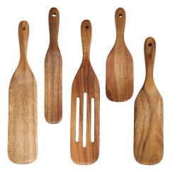 Eco-friendly Teak Wood Cooking Spatula Household Kitchen Utensil Tableware Cooking Spoon