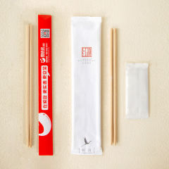 Custom Disposable Tensoge Bamboo Chopsticks Takeout Takeaway to Go Fork Knife Spoon Kit Cutlery Set