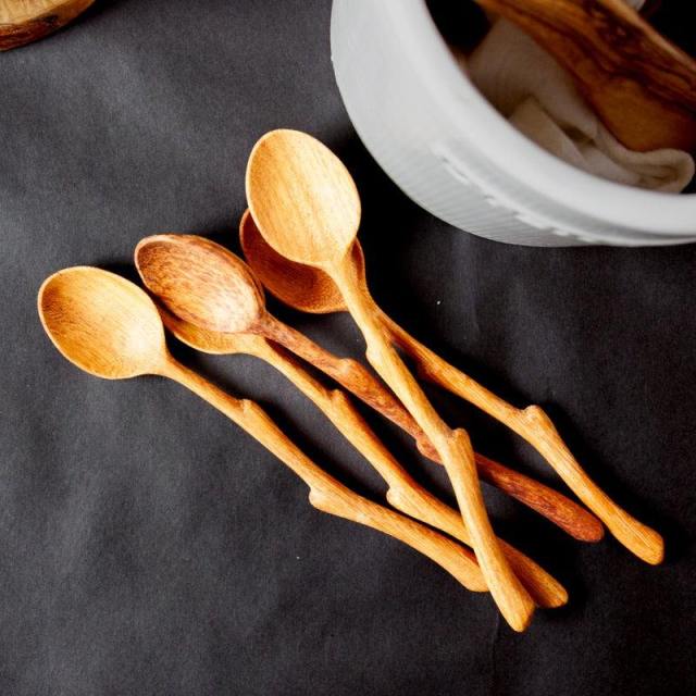 Wholesale Unique Design Hand-Carved Wooden Utensil Spoon Multiple Styles Available