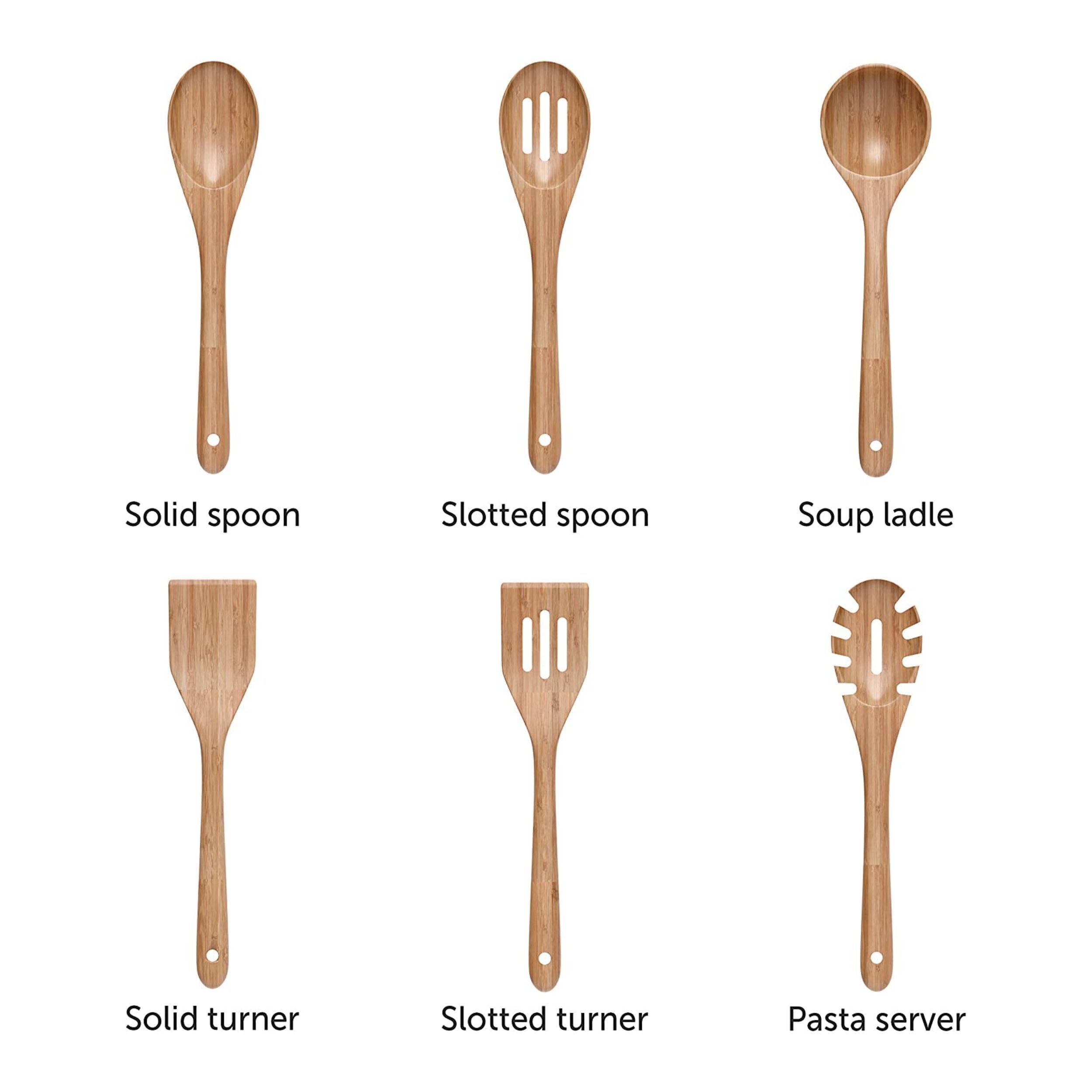 Home Kitchen Non Stick Mixing Wood Spoons Cooking Utensils Acacia Wood Utensils Set