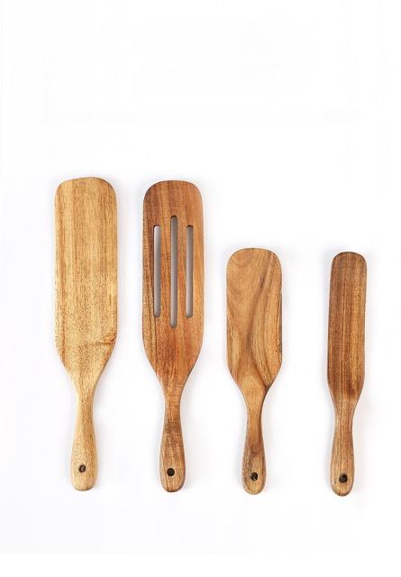 Eco-friendly Teak Wood Cooking Spatula Household Kitchen Utensil Tableware Cooking Spoon