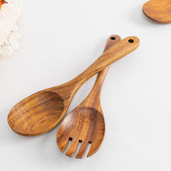 Acacia Wood Spatula Set Wooden Spatula and Spoon Teak Non-Stick Cookware for Rice and Noodles Utensils