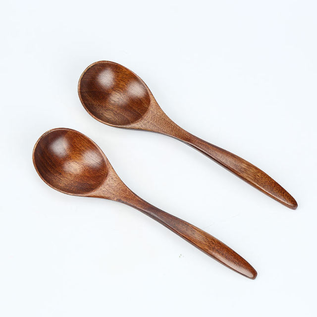 Handle Natural Wooden Small Milk Tea Coffee Mixing Spoons