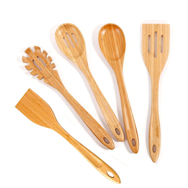 Home and Kitchen Tools Wooden Kitchen Utensils Set Spoon Spatula Kitchen  Bamboo Cooking Utensil Set