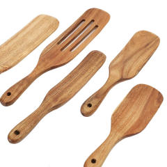 Eco-friendly Teak Wood Cooking Spatula Household Kitchen Utensil Tableware Cooking Spoon