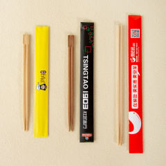 Custom Disposable Tensoge Bamboo Chopsticks Takeout Takeaway to Go Fork Knife Spoon Kit Cutlery Set