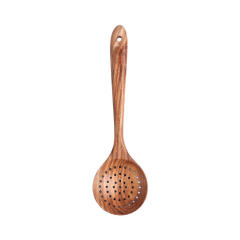 Classic Natural Wood Ladle Large Soup Spoon with Long Handle Handmade Non-Stick Utensils