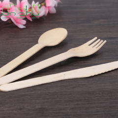 Natural Food-Grade Biodegradable Wooden Disposable Cutlery Set for Desserts