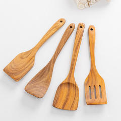 Acacia Wood Spatula Set Wooden Spatula and Spoon Teak Non-Stick Cookware for Rice and Noodles Utensils
