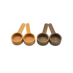 Wooden Spoon Cross-Border Solid Beech Walnut for Coffee Powder Long Short Mirror Polish 10ml Capacity