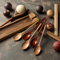 Personalized Kitchen Dining Tableware Long Handle Dishwasher Safe Wooden Spoon