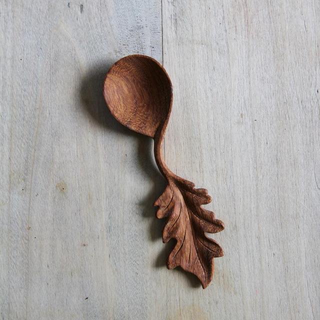 Wholesale Unique Design Hand-Carved Wooden Utensil Spoon Multiple Styles Available