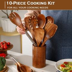 Teak Wooden Cooking Kitchen Utensils Set