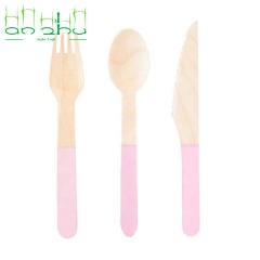 Natural Food-Grade Biodegradable Wooden Disposable Cutlery Set for Desserts