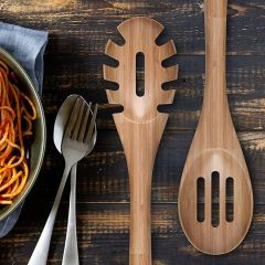 Home Kitchen Non Stick Mixing Wood Spoons Cooking Utensils Acacia Wood Utensils Set