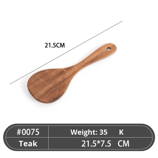 Acacia Wood Spatula Set Wooden Spatula and Spoon Teak Non-Stick Cookware for Rice and Noodles Utensils