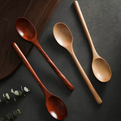 Personalized Kitchen Dining Tableware Long Handle Dishwasher Safe Wooden Spoon