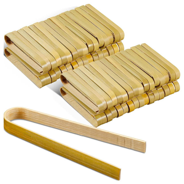 Multifunction Bamboo Eco-friendly Tea Clips Tweezers Kitchen Accesso