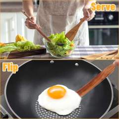 Wooden Spurtle Blender Spatula Flat Stirring Stick