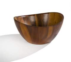 Serving Utensils Acacia Salad Bowl with Servers 3 Piece Set