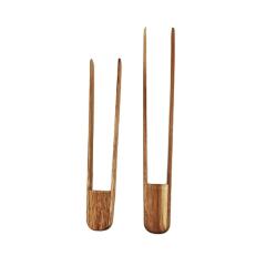 Eco Friendly Tea Tongs Clip Wooden Bamboo Tongs Salad Kitchen Food Toast Tweezer Clamp Bamboo Wooden Tweezer Kitchen Gadget