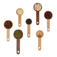 7.5/10/15ml Long Handle Wooden Spice Coffee Spoon