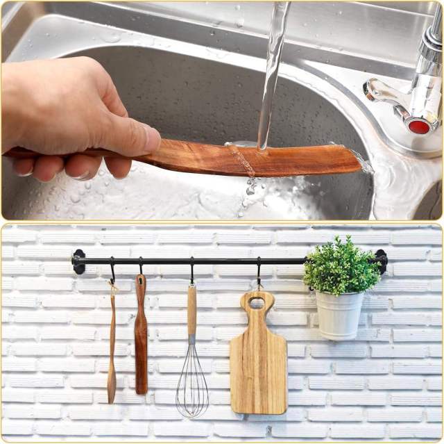 Wooden Spurtle Blender Spatula Flat Stirring Stick