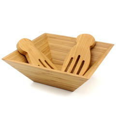 Bamboo Salad Server Claws Set Wooden Salad Spoon for Pasta Fruit Serving Kitchen Accessories