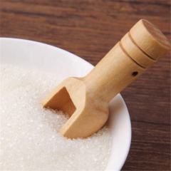 Mini Wooden Round Handle Spoon Bath Salt Spoon Bamboo Wood Caddy Poon Cooking Measuring Flat Wooden Scoops for Bath Salt