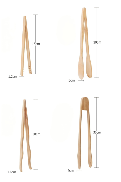 Wooden Food Tweezers Barbecue Baking BBQ Bamboo Clips Buffet Steak Barbecue Tweezers Bread Tong Baking Barbecue Tool