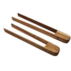 Eco Friendly Tea Tongs Clip Wooden Bamboo Tongs Salad Kitchen Food Toast Tweezer Clamp Bamboo Wooden Tweezer Kitchen Gadget