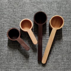 7.5/10/15ml Long Handle Wooden Spice Coffee Spoon