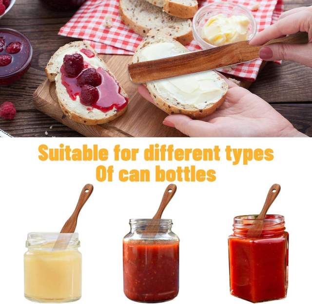 Wooden Spurtle Blender Spatula Flat Stirring Stick