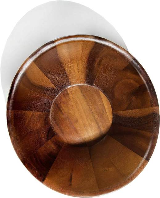 Serving Utensils Acacia Salad Bowl with Servers 3 Piece Set