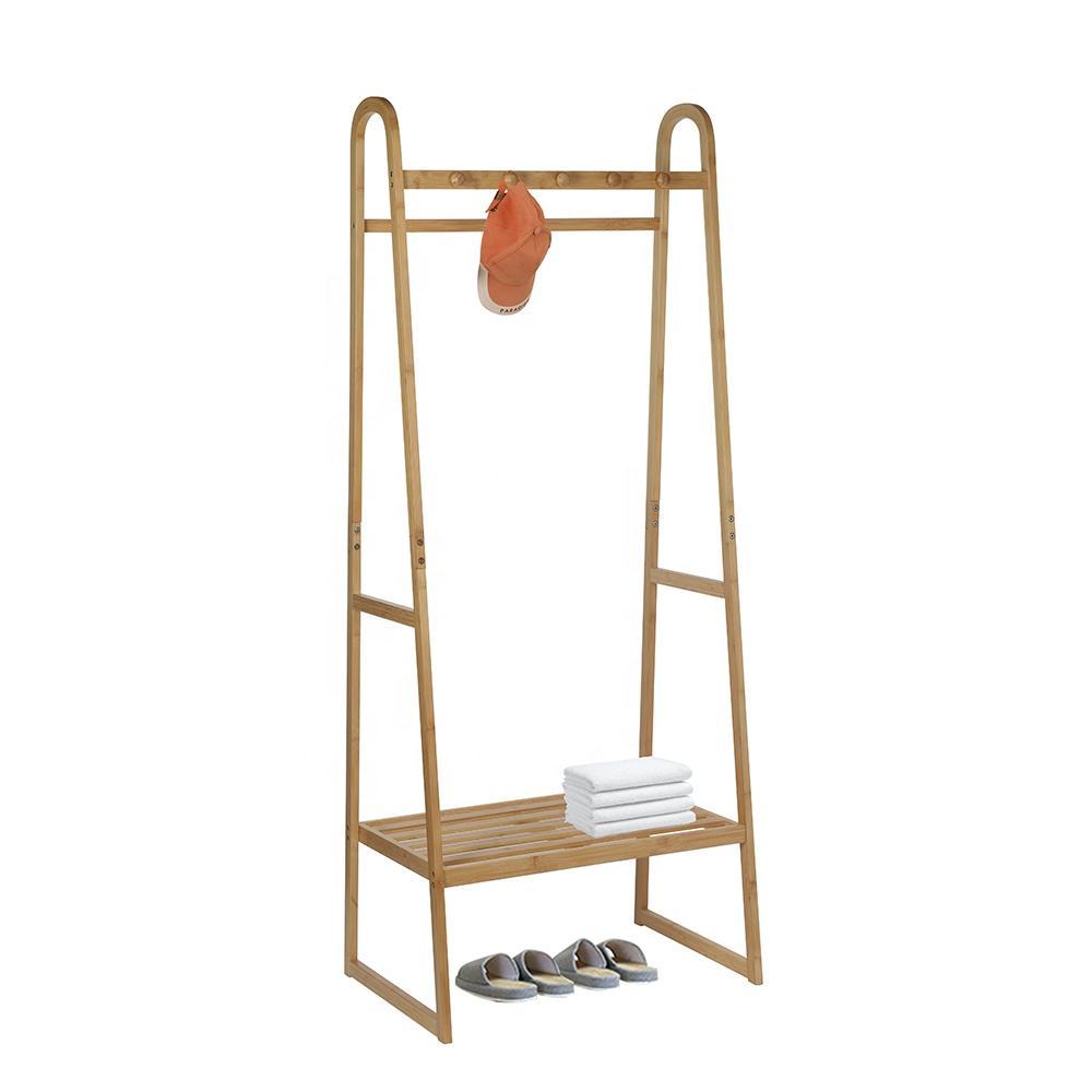 Bamboo Clothes Coat Rack