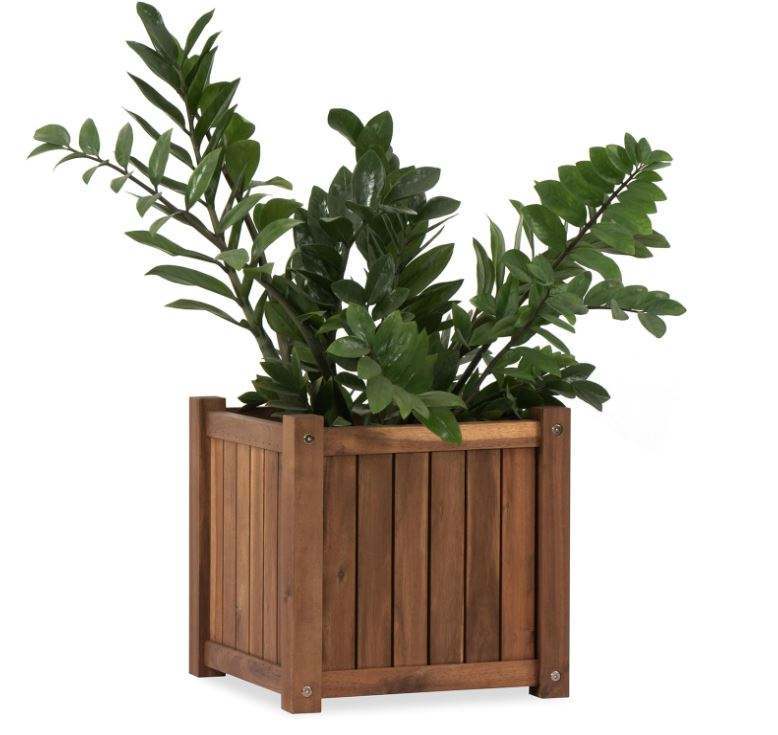 Acacia Wood Square Flower Planter Box