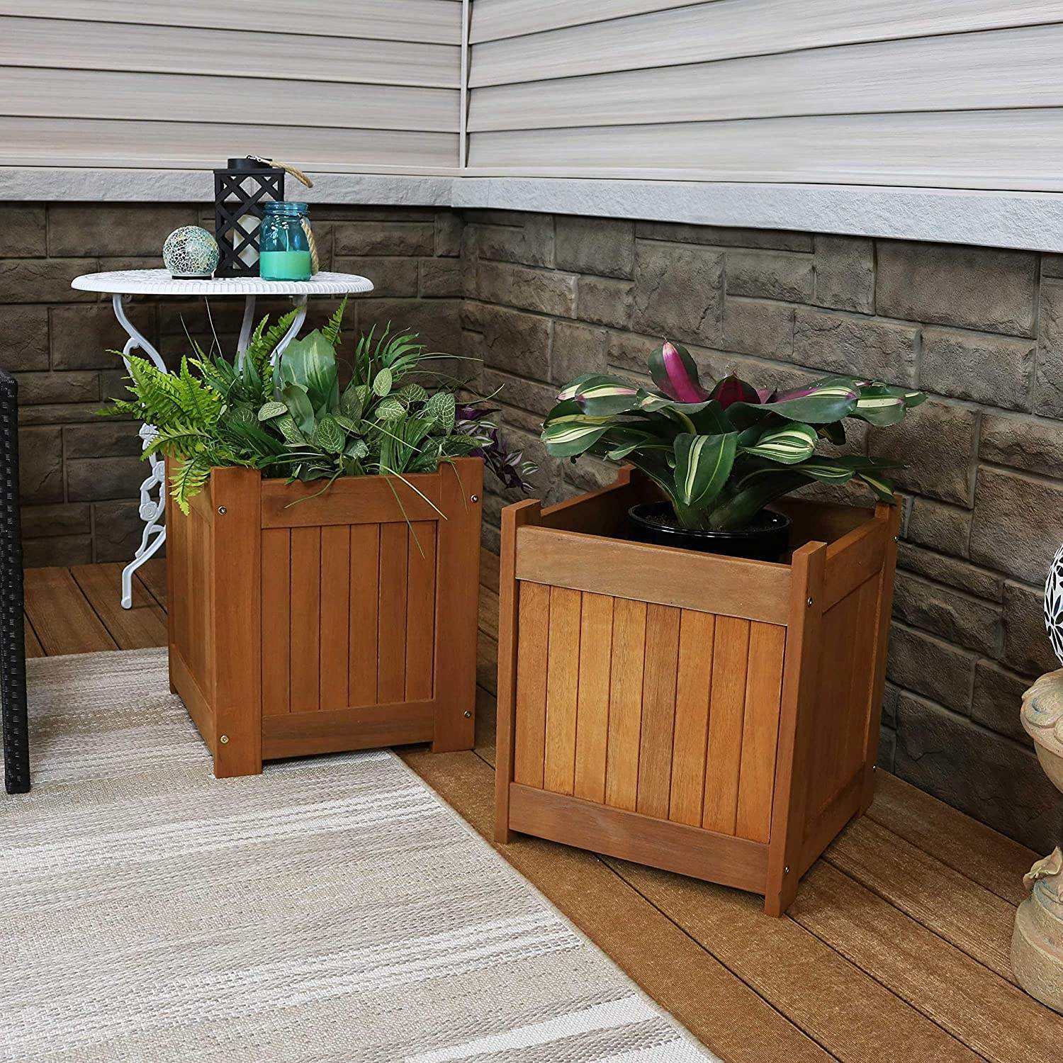 Wood Outdoor Planter Box Container