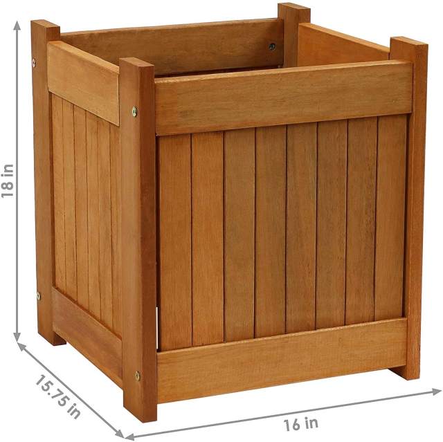 Wood Outdoor Planter Box Container