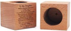Custom Home Desk Small Square Wood Planter Pots