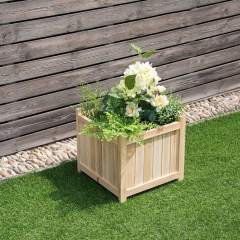 Custom Outdoor Square Wooden Bed Plant Flower Pot