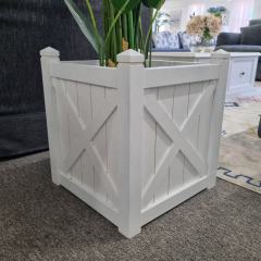 Outdoor White Large Flower Garden Planter Box