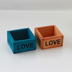 Small Square Pine Wood Flower Pot Box