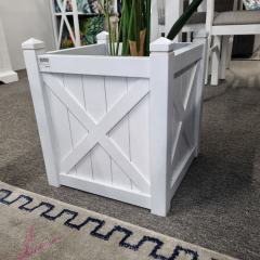 Outdoor White Large Flower Garden Planter Box