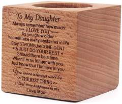 Custom Home Desk Small Square Wood Planter Pots
