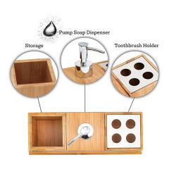 Bamboo Bathroom Accessories Set