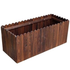 Outdoor Fence Shape Rectangular Wooden Planter Box