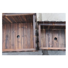 Outdoor Fence Shape Rectangular Wooden Planter Box